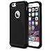 iPhone 6 Case, MagicMobile® Rugged Dual Durable Armor Case for iPhone 6 Impact Resistant Shockproof Double Layer Hard Shell Case with Soft Flexible Black Silicone Skin Cover [ Color: Black ] (Compatible Only with iPhone 6 [4.7])