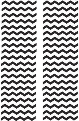Zig Zag Nail Stickers - Thinner Chevron Nail Stickers - Chevron Nail Art (Classic Black)