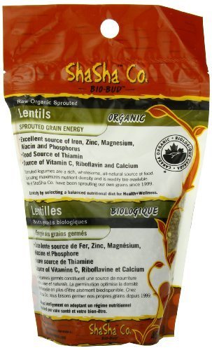 ShaSha Organic Sprouted Bio-Buds, Lentils, 16oz (454g) by ShaSha Co.