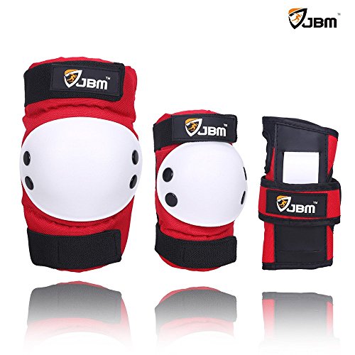 JBM Street Knee Pads Elbow Pads with Wrist Guards for Street Bicycle Ride Bike Cycling, Biking, BMX, Inline Roller, Scooters, Skateboarding, Board Range of Action and Extreme Sports Activities