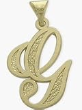 10 Karat Yellow Gold Fancy Initial G Pendant