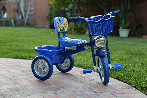 New Trike Kid Tricycle for Toddler with Basket Ride On Scooter - BLUE Color