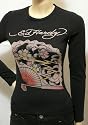 Ed Hardy Women Lady langarm T-Shirt Fan