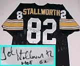 John Stallworth Hand Signed Steelers Throwback Jersey w/ Inscr.