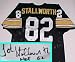 John Stallworth Hand Signed Steelers Throwback Jersey w/ Inscr.