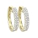 14K Yellow Gold 1/4 ct. Diamond Huggie Earrings