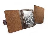 Tuff-Luv Natural Hemp case cover for Amazon Kindle 4 (Book Style) - 'Mocha' Brown