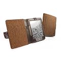 Tuff-Luv Natural Hemp case cover for Amazon Kindle 4 (Book Style) - 'Mocha' Brown
