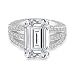 7.34 Ct GIA Certified Emerald Diamond Cocktail Ring in Platinum