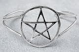 Sterling Silver Pentacle Cuff Bracelet - Made in the USA