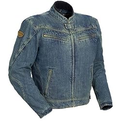 Cortech Mod Men's Denim On-Road Motorcycle Jacket - Distressed Blue