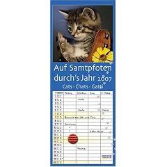 Auf Samtpfoten durchs Jahr 2007. Planer mit 4 Spalten. Mit Ferienterminen.