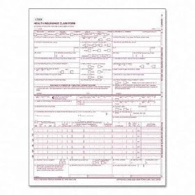 CMS Health Insurance Form 1500 Claim, 8-1/2 x 11, 500/Pack, Loose Forms