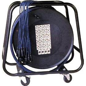 AV Link 24-Channel Snake with Rolling Reel, 30 Meters by 