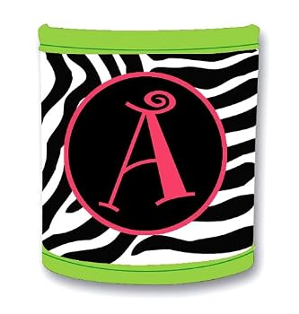 Pink Zebra Monogram Koozies