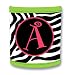 Pink Zebra Monogram Koozies