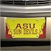 Arizona State Sun Devils Gold Mirrored Flame License Plate