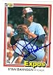 Stan Bahnsen autographed baseball card (Montreal Expos) 1981 Donruss #452