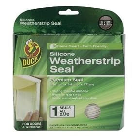 Duck Brand 1299528 Premium Silicone Weatherstrip Seal, .375-Inch x .25-Inch x 17-Feet