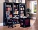 Black Cherry Desk With Shelving System