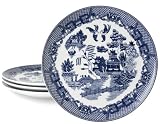 HIC Blue Willow 10-1/4-Inch Dinner Plate, Set of 4