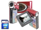 SVP HDDV-2300-Red 11MP Max 2.4 LCD Digital Video Camcorder (Free-2GB High Speed SD Memory Card)