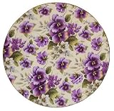 English Bone China 8" Plate-pansy Chintz Decor