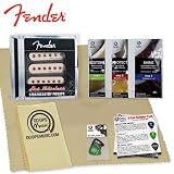 Fender Hot Noiseless Strat Guitar Pickup Kit (099-2105-000) - Includes Fender/GO-DPS 3-Pick Sampler (DPS-FN-SAMPLER), Guitar Polish & GO-DPS Polishing Cloth