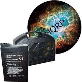 HQRP Battery for Sony PlayStation Portable PSP-1000 / 1000G1 / 1000G1CW / 1000G1W / 1000K / 1000KCW (incl. Back Cover) plus Mousepad
