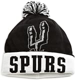NBA Men's Long Knit Hat - Ke81Z, San Antonio Spurs, One Size , San Antonio Spurs , Black/Silver