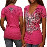 Throwdown Pyro Ladies V-neck T-shirt - Pink