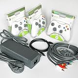 Replacement Power Supply Brick Adapter Cord, HD Component AV and Optical Cables, and 3 Wireless Cont