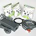 Video Games : Replacement Power Supply Brick Adapter Cord, HD Component AV and Optical Cables, and 3 Wireless Controllers for Microsoft XBox 360