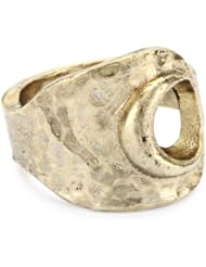 Low Luv by Erin Wasson Gold-Tone Hammered Crescent Ring