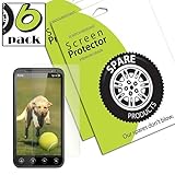 Spare Products (6 Pack) of HTC EVO 3D Screen Protectors (CLEAR)