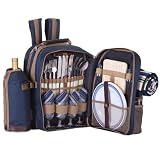 Picnic Plus Tremont 4-Person Insulated Picnic Backpack w/ Blanket