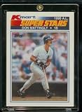 1990 Topps Kmart Superstars Glossy Baseball Card of Don Mattingly- New York Yankees - Mint Condition - Shipped In Protective ScrewDown Display Case!