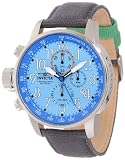 Invicta Mens 12077 I-Force Chronograph Ocean Blue Dial Grey Cloth Watch