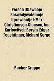 Produkt-Bild: Person (Glawnoje Raswedywatelnoje Uprawlenije): Max Christiansen-Clausen, Jan Karlowitsch Bersin, Edgar Feuchtinger, Richard Sorge