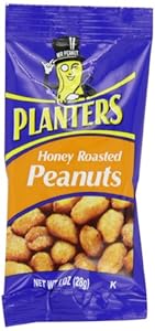 Planters Peanuts, Honey Roasted, 1-Ounce Bags (Pack of 144)