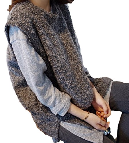 ナナコレクション Nana_Collection 2015 秋 もこもこ あったか ウール スタイル アクセント ゆる感 シンプル 無地 ミックスカラー プルオーバー ニット ベスト