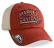 Harley-Davidson&reg; Men's Vintage Race Trucker Cap Hat. Embroidered graphics. Distressed look. 99450-09VMV