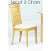 Kitchen & Housewares : Set of 2 Woven Back Maple Finish Dining Side Chairs