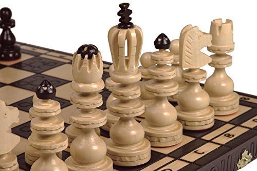 The Sultan - Unique Wood Chess Set w/ Chess Board &amp; Storage