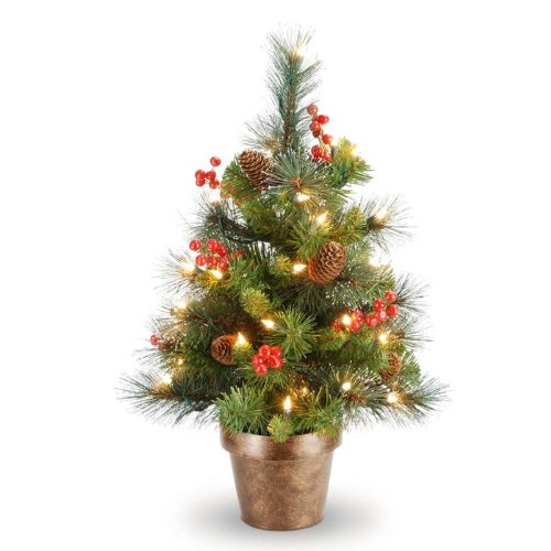 christmas tree and santa claus
