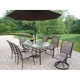 Oakland Living 10605-9-CF Cascade Sling Outdoor Dining Set