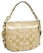 Authentic Coach Signature Zoe Hobo Handbag 12657 Light Khaki/Gold