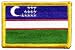 Uzbekistan Flag embroidered Iron-On Patch