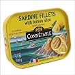 Lightly Smoked French Sardine Fillets in Extra Virgin Olive Oil with Lemon Slice - (Pack of 3)