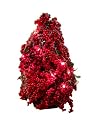 GKI Bethlehem Lighting Red Berry 18-Inch Cone Christmas Tree with 20 Red Mini